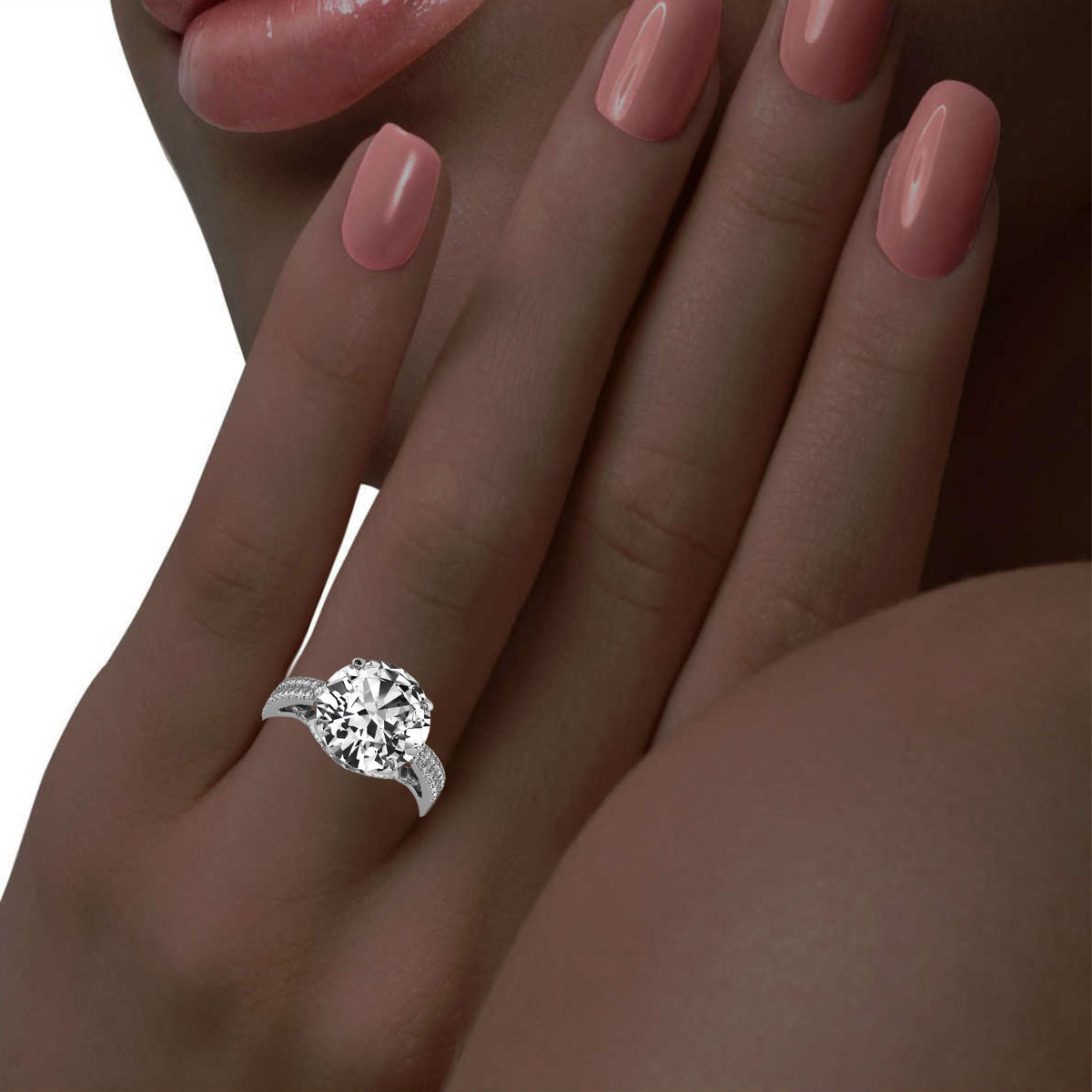 14K White Gold Lorna Lab Grown Diamond Ring (1/2 ct. tw)